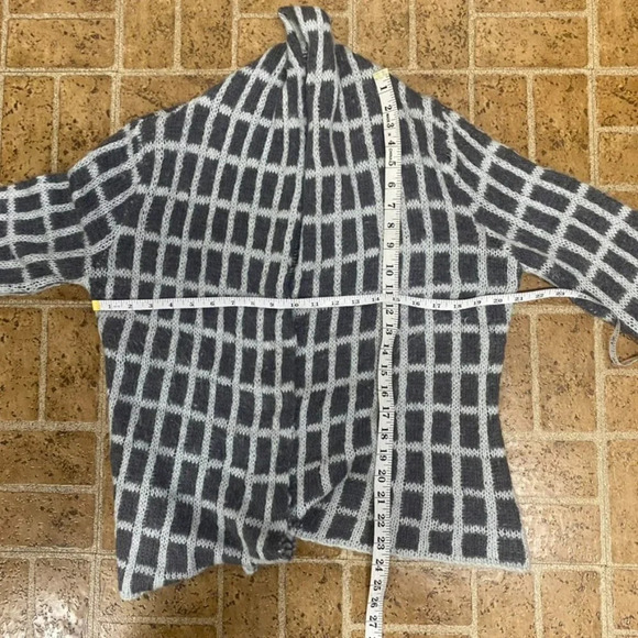 Wooden Ships Gray Mohair Wool Blend Open Front Cardigan Sweater - Picture 9 of 9